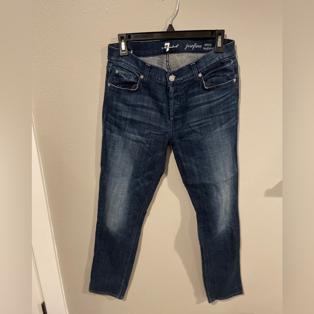 7 For All Mankind Dark Blue Denim Jeans